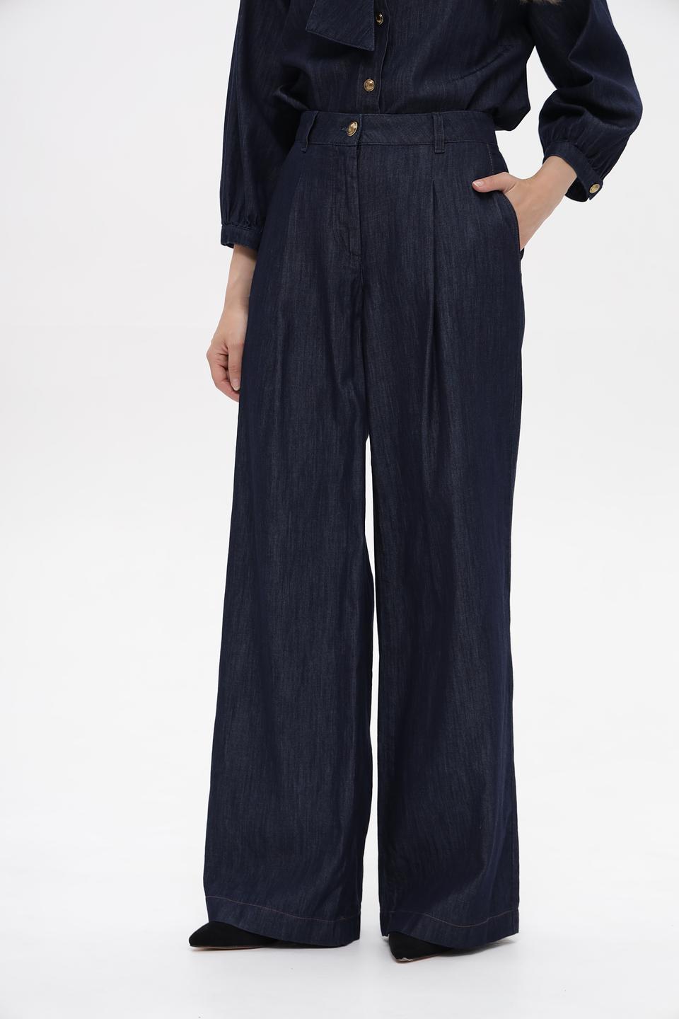 Брюки клёш Luisa Cerano тёмно-синие