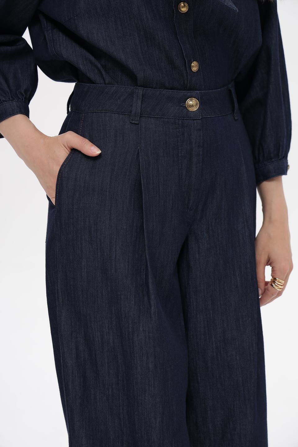 Брюки клёш Luisa Cerano тёмно-синие