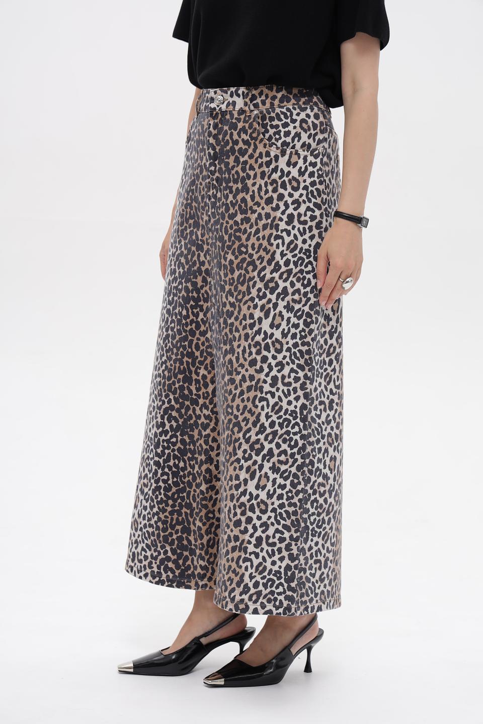 Юбка Oui с леопардовым принтом