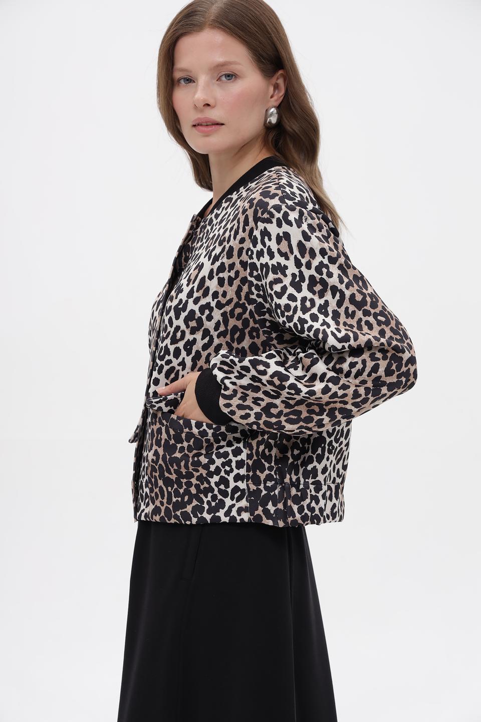 Жакет Oui с леопардовым принтом