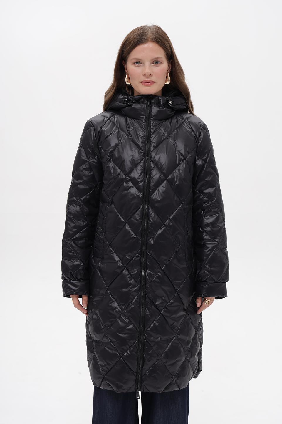 Пальто Marc Cain стеганое черное