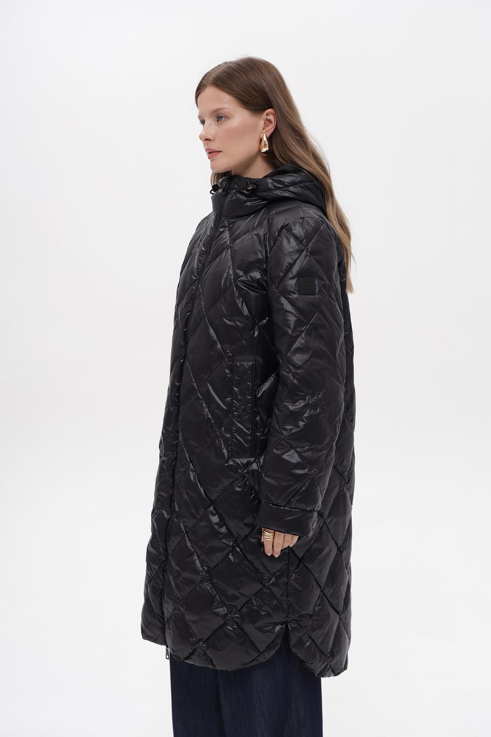 Пальто Marc Cain стеганое черное