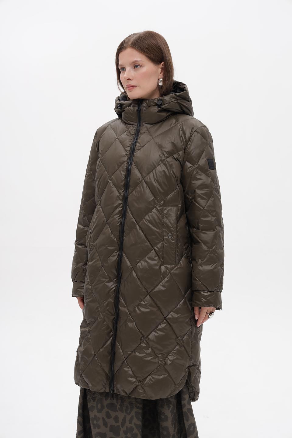Пальто Marc Cain стеганое хаки