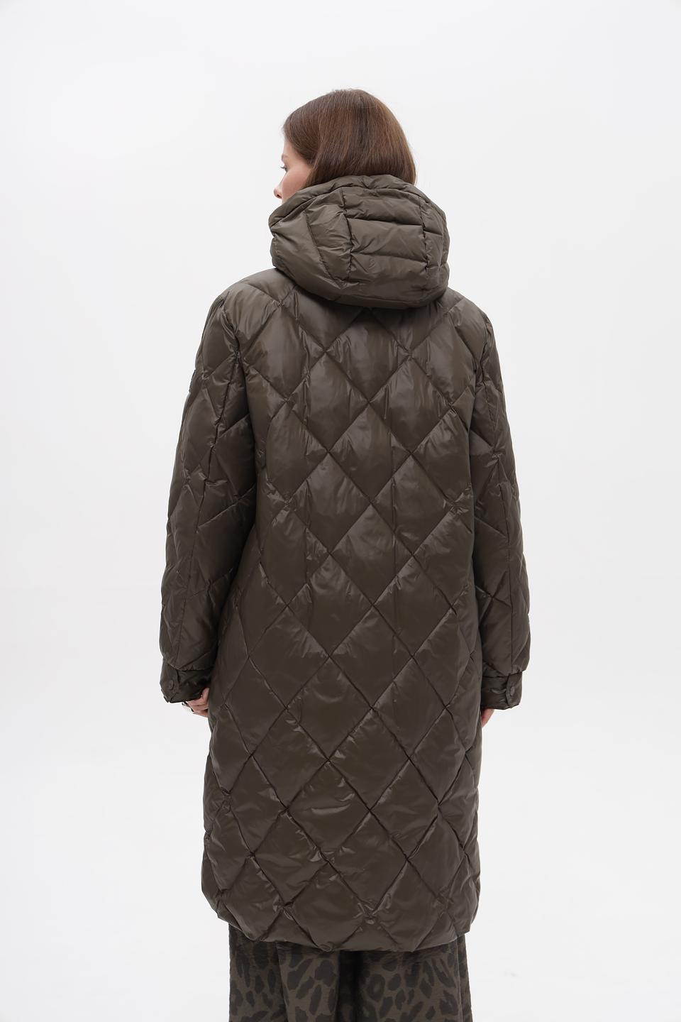 Пальто Marc Cain стеганое хаки