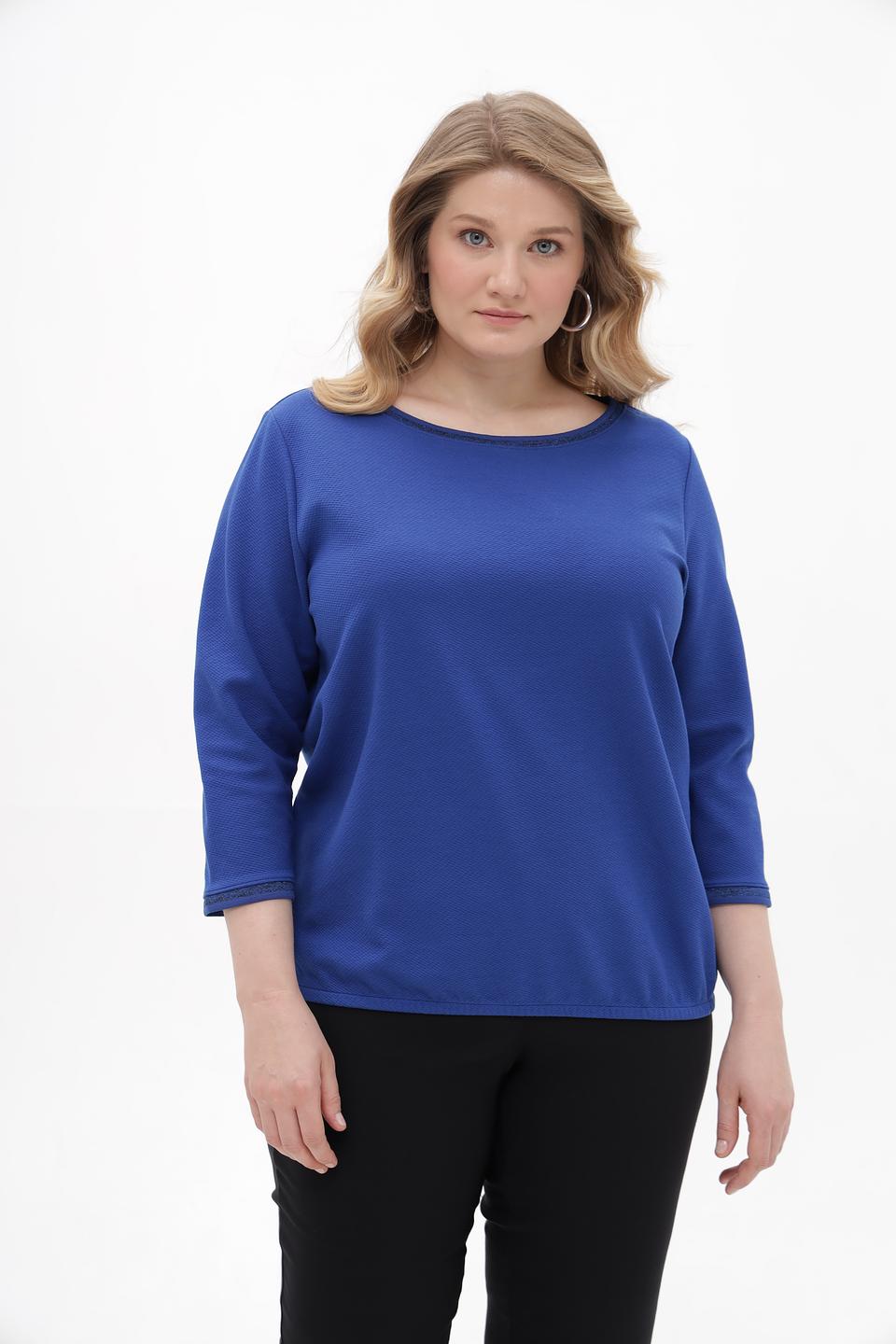 Пуловер Betty Barclay синий с отделкой