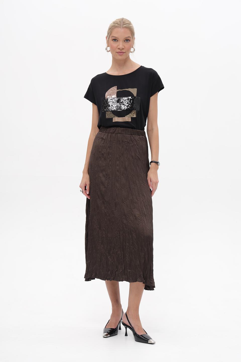 Футболка More and More с принтом чёрная