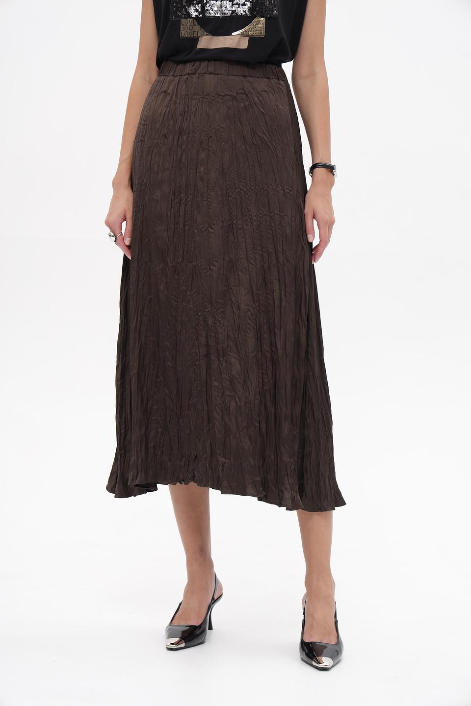 Юбка More and More плиссированная коричневая