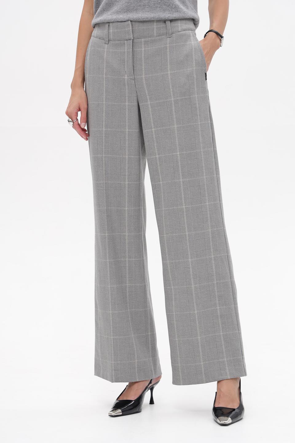 Брюки Ppep в клетку серые