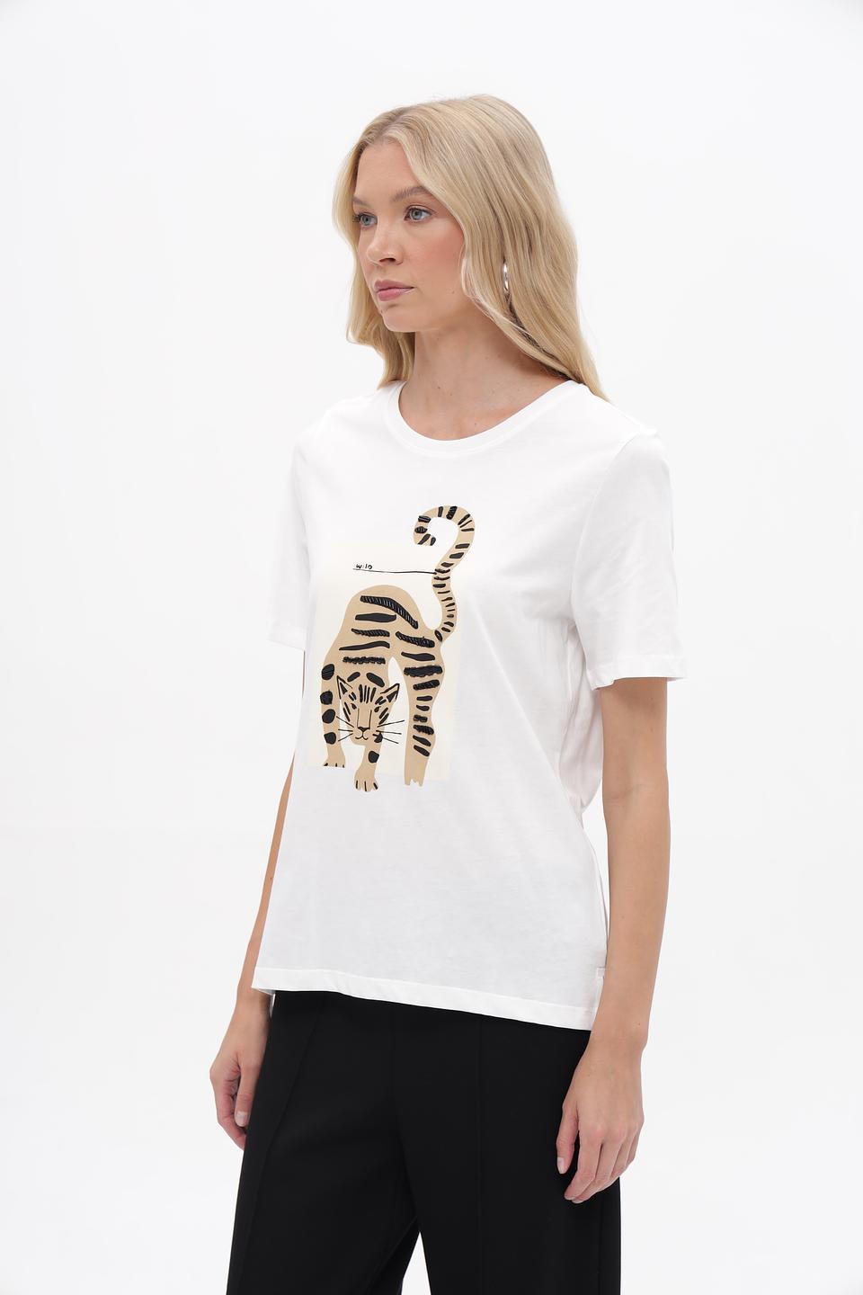 Футболка Oui с принтом кота