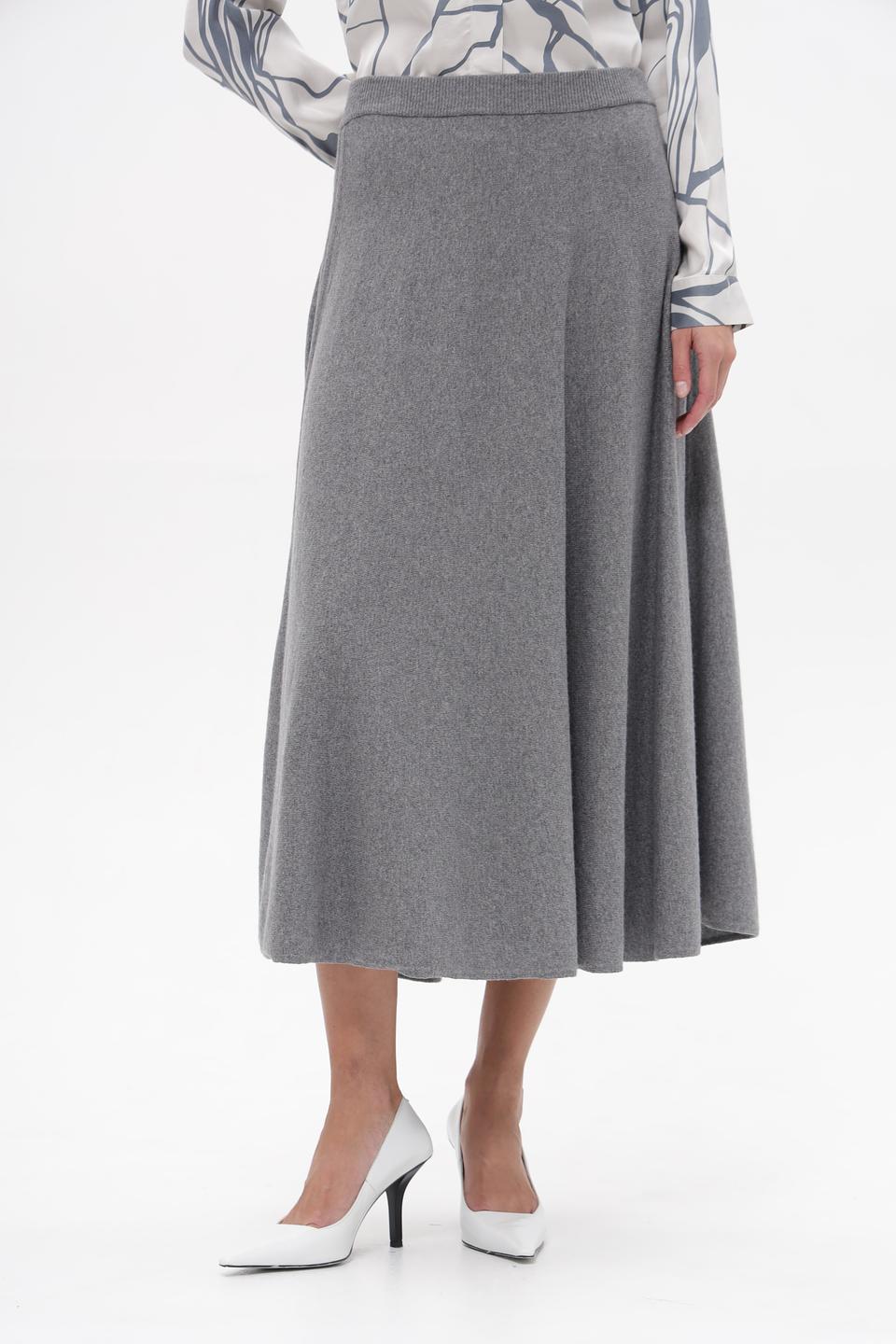 Юбка Bugatti вязаная серая