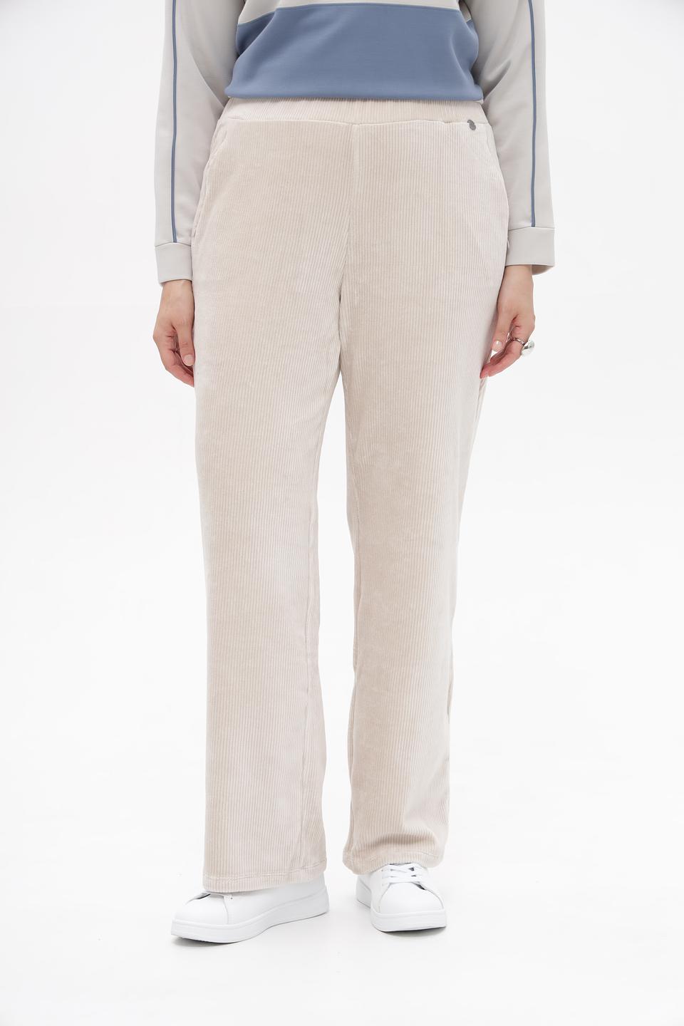 Брюки Lebek вельветовые бежевые