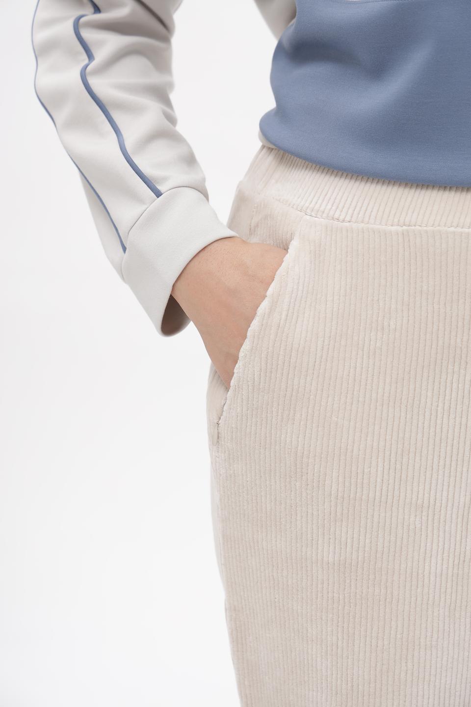 Брюки Lebek вельветовые бежевые