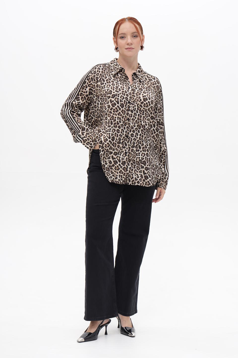 Блуза Marc Aurel леопард с полосками