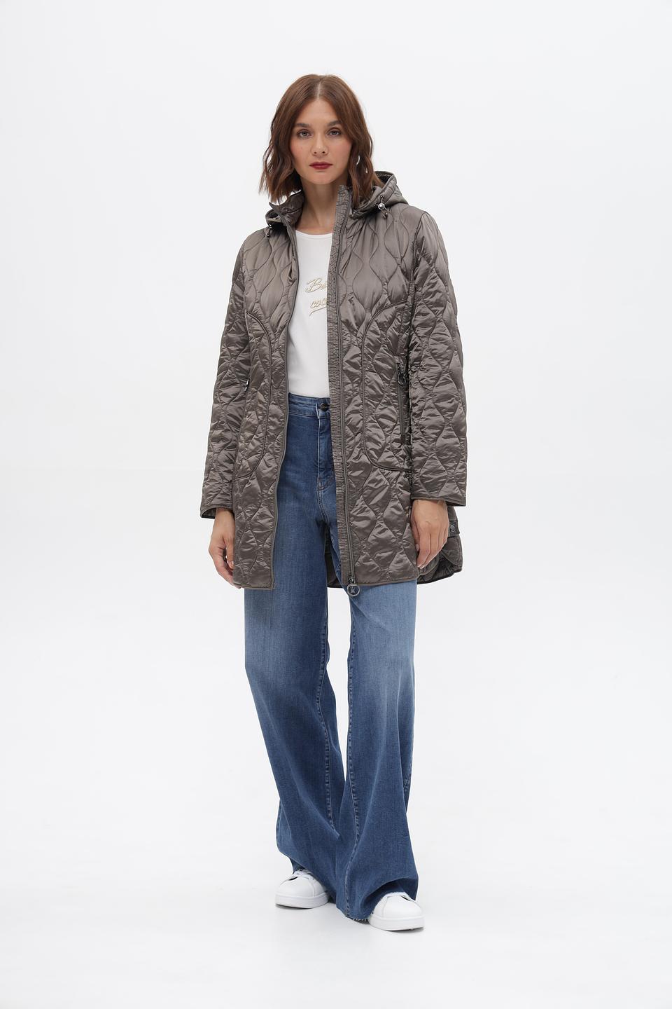 Пальто стеганое Betty Barclay серое