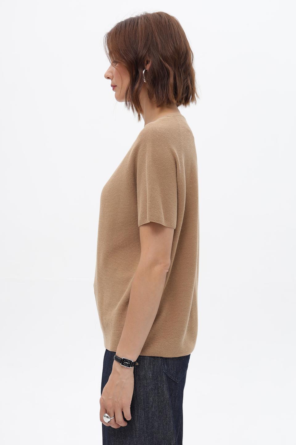 Пуловер Oui женский бежевый