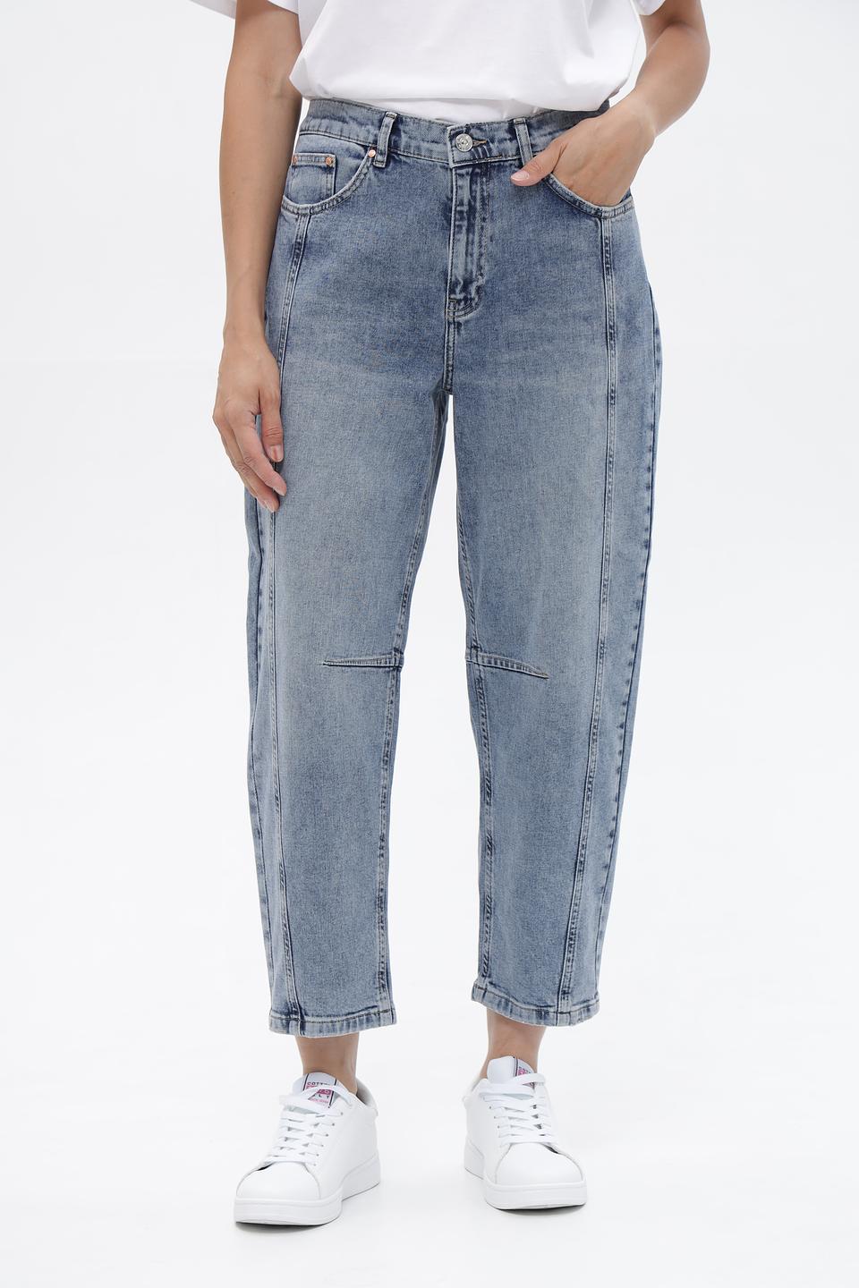 Джинсы Oui широкого кроя голубые