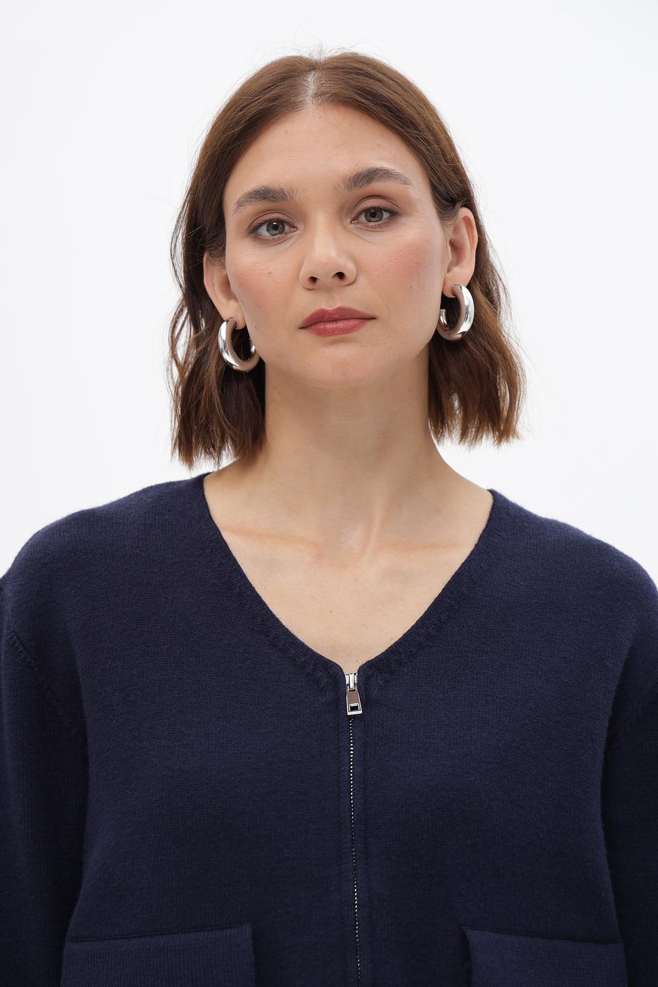 Жакет Marc Aurel вязаный тёмно-синий