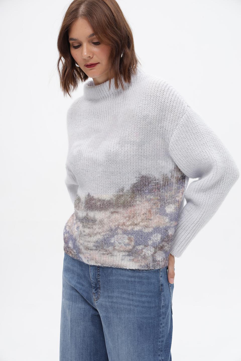 Пуловер Marc Cain с горным принтом