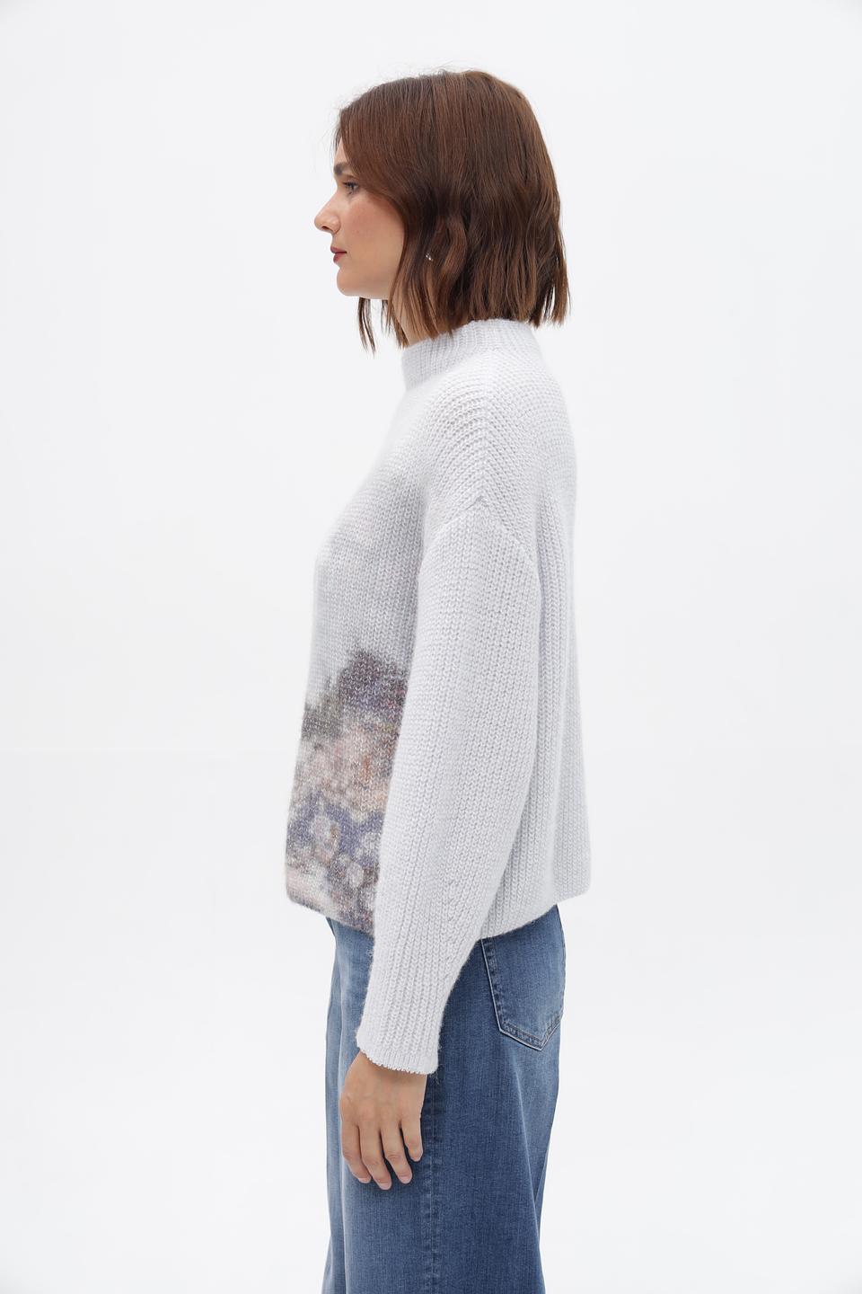 Пуловер Marc Cain с горным принтом