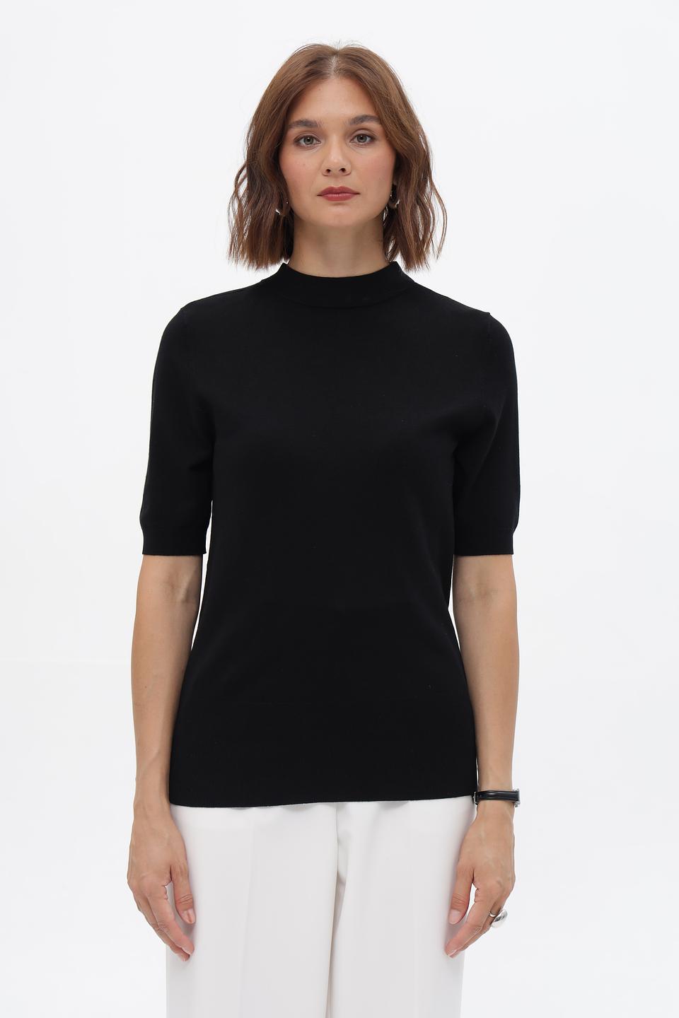 Пуловер Betty Barclay чёрный с коротким рукавом