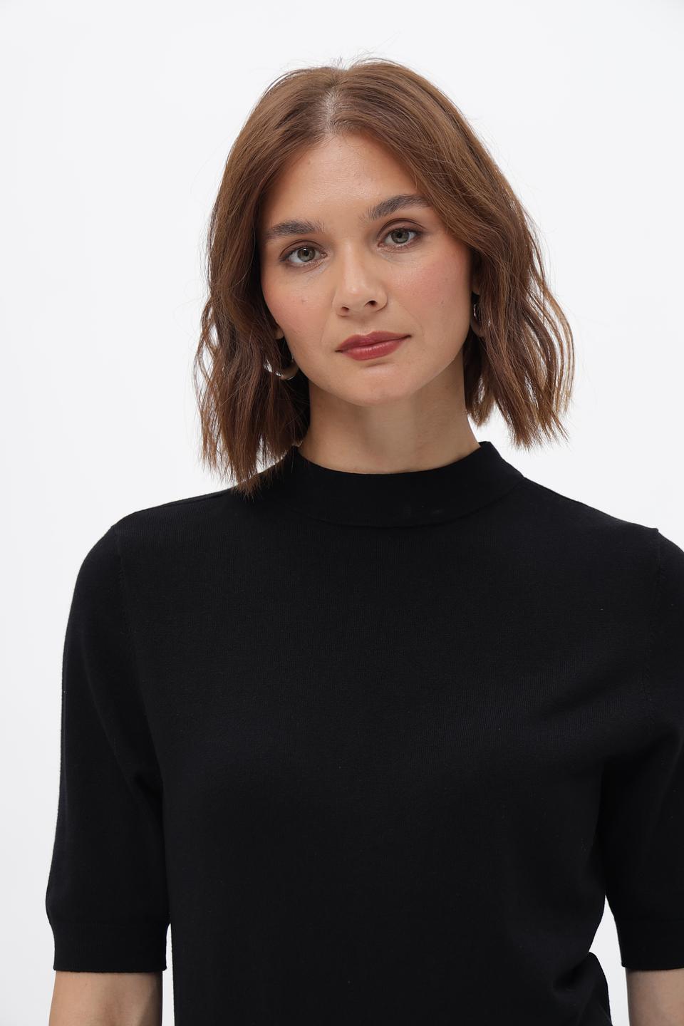 Пуловер Betty Barclay чёрный с коротким рукавом