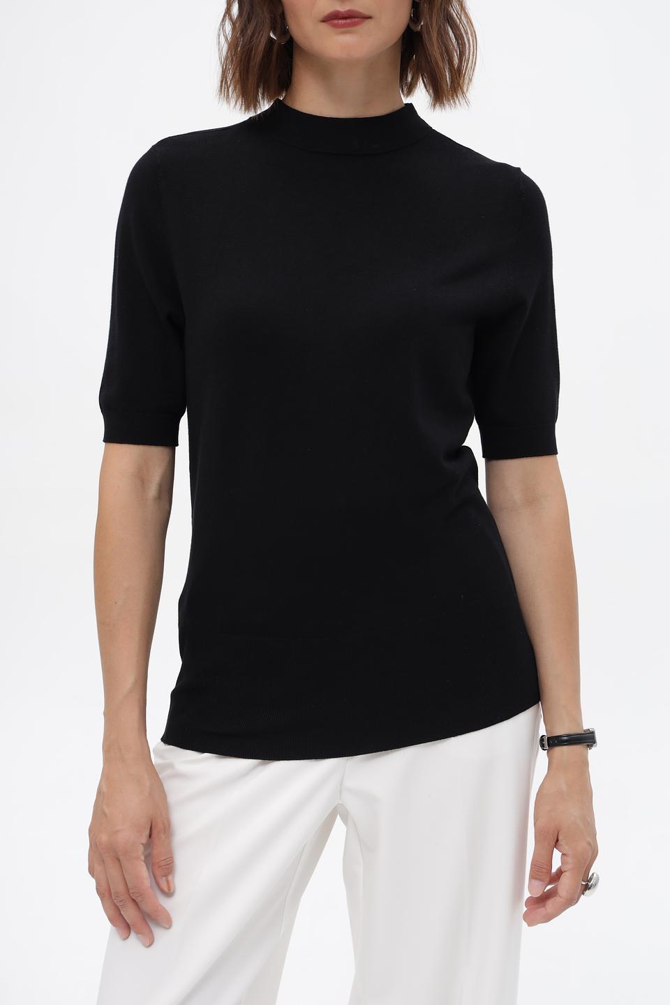 Пуловер Betty Barclay чёрный с коротким рукавом