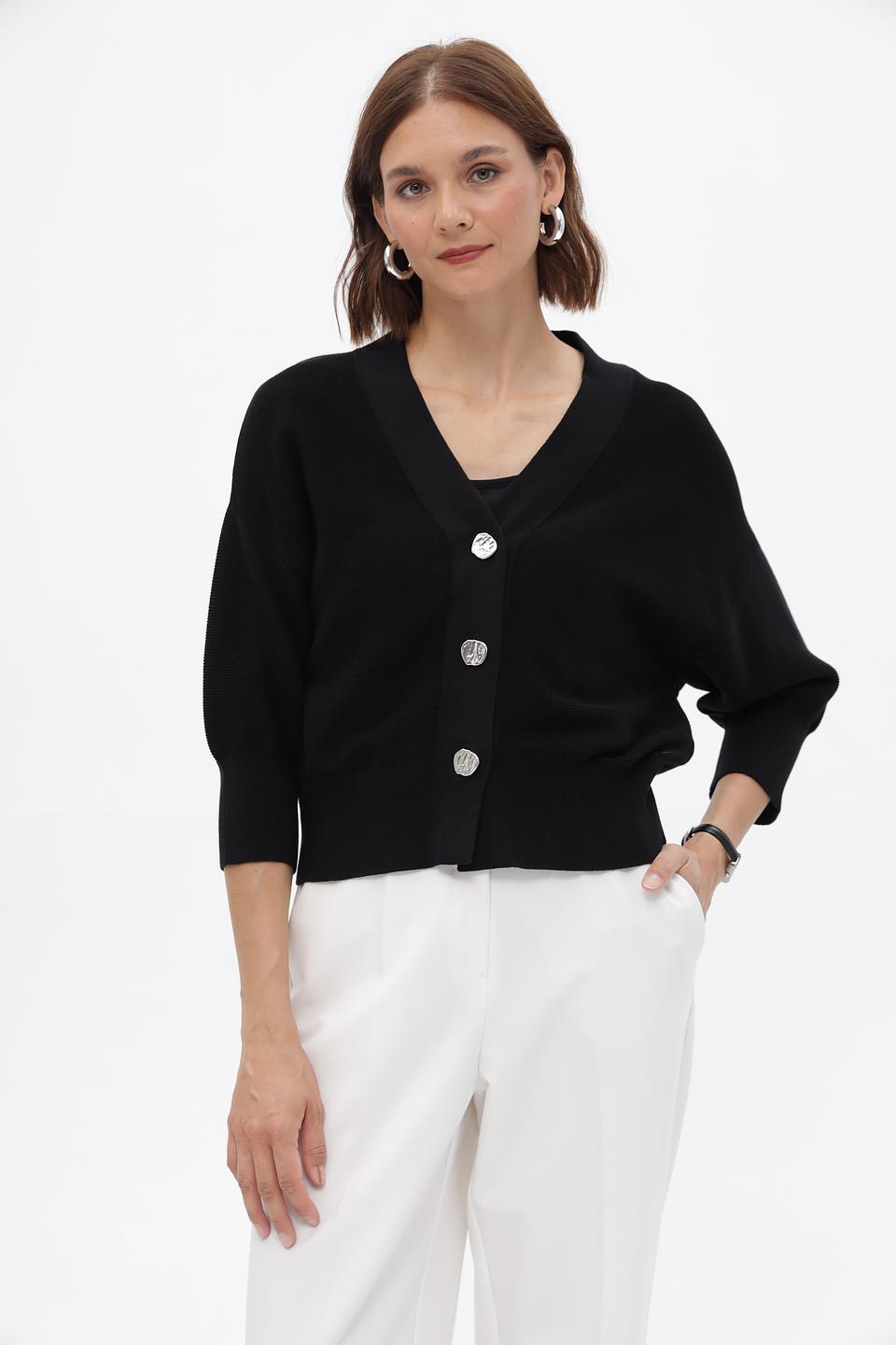 Жакет Monari чёрный с пуговицами