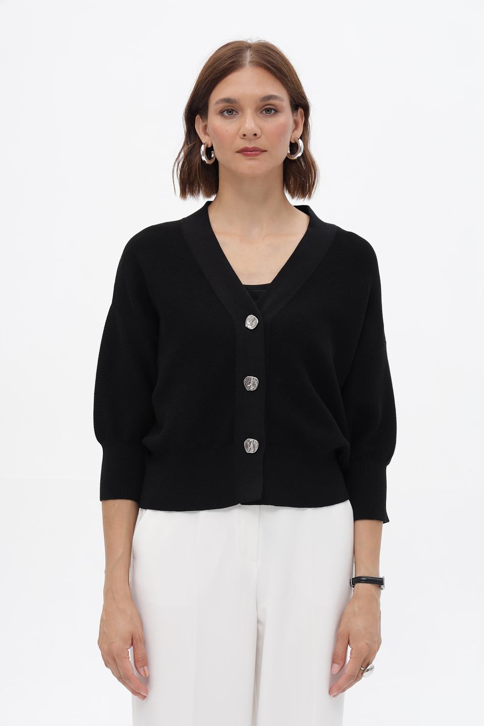 Жакет Monari чёрный с пуговицами