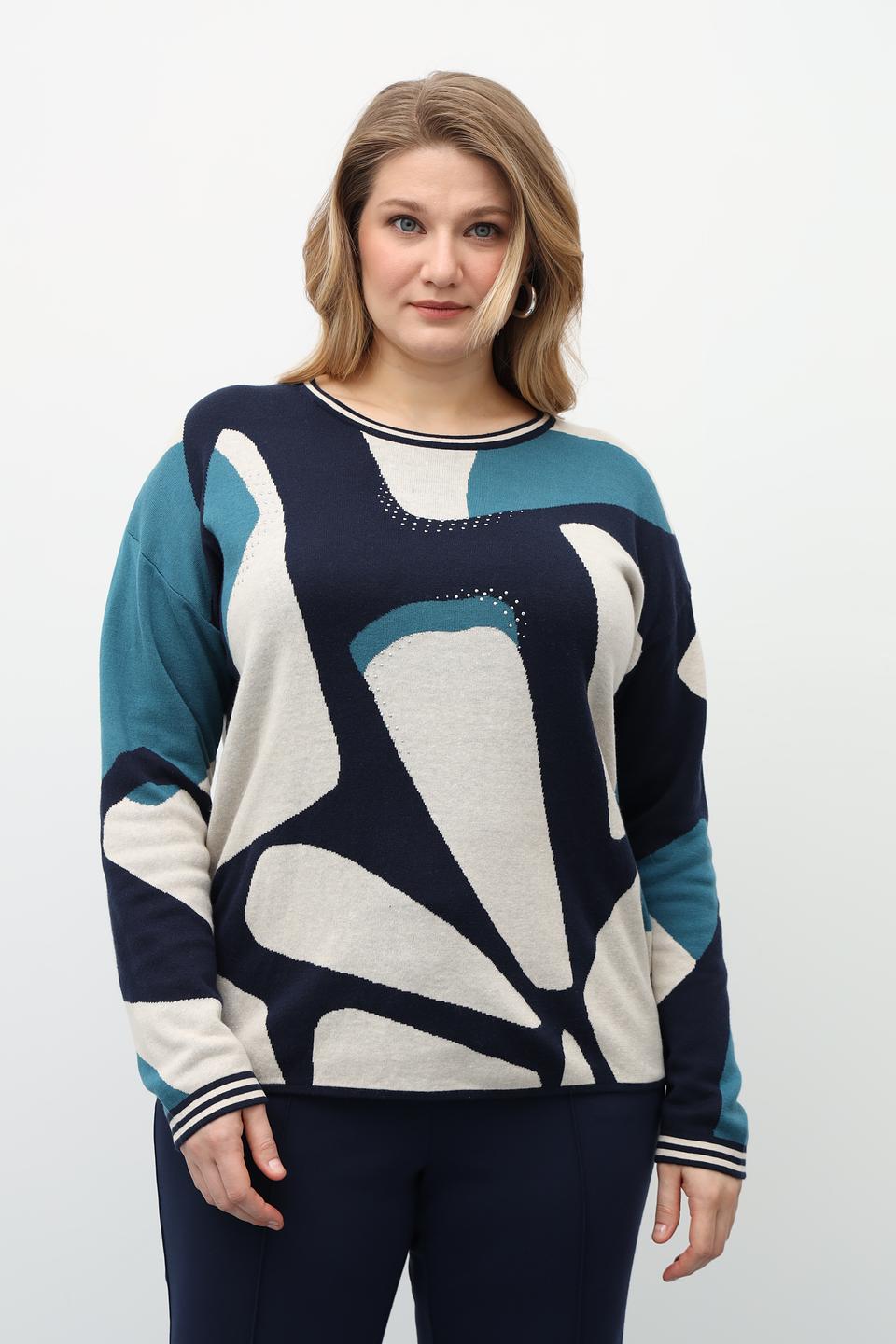 Пуловер Olsen с абстрактным рисунком