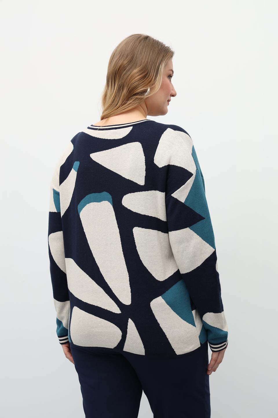 Пуловер Olsen с абстрактным рисунком