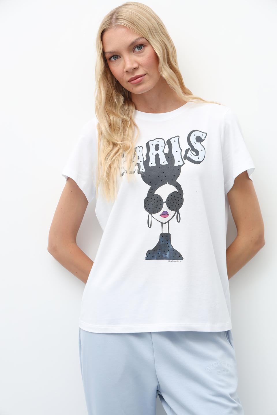 Футболка Catnoir с принтом Париж