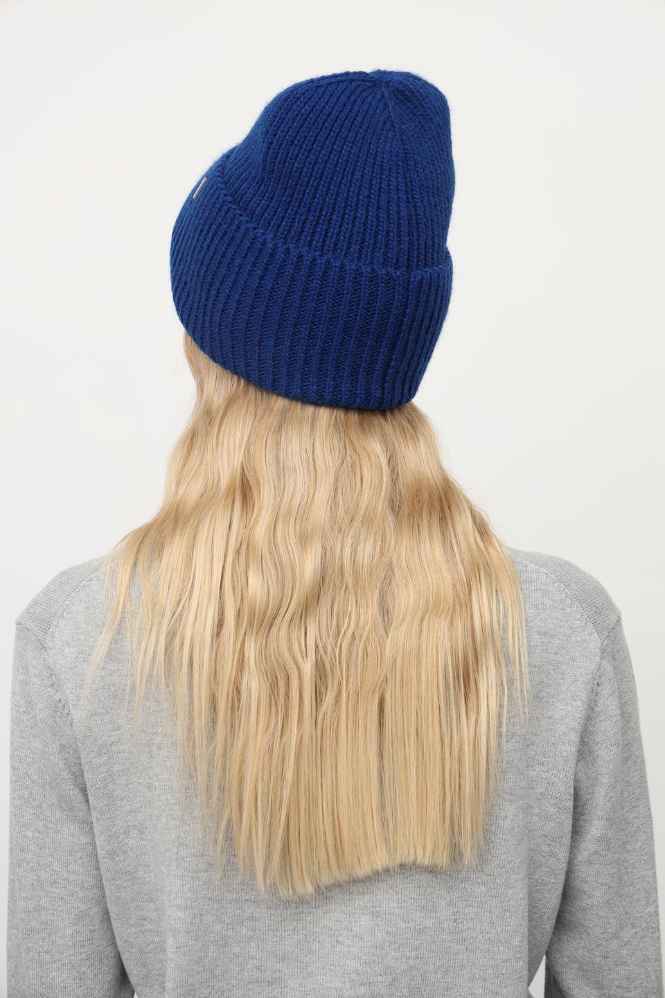 Шапка Julia Florenzi вязаная синяя