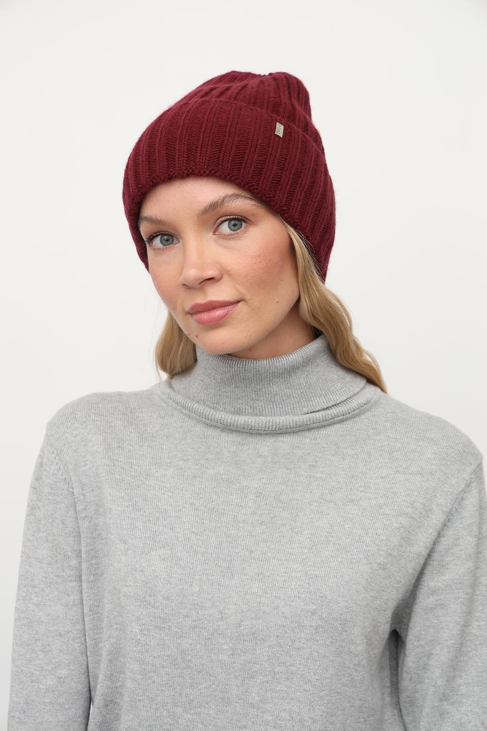 Шапка Julia Florenzi бордовая