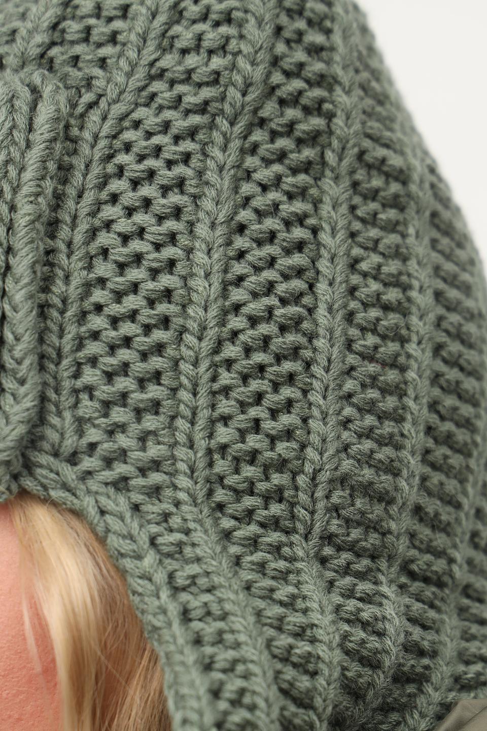 Шапка с ушами Julia Florenzi оливковая