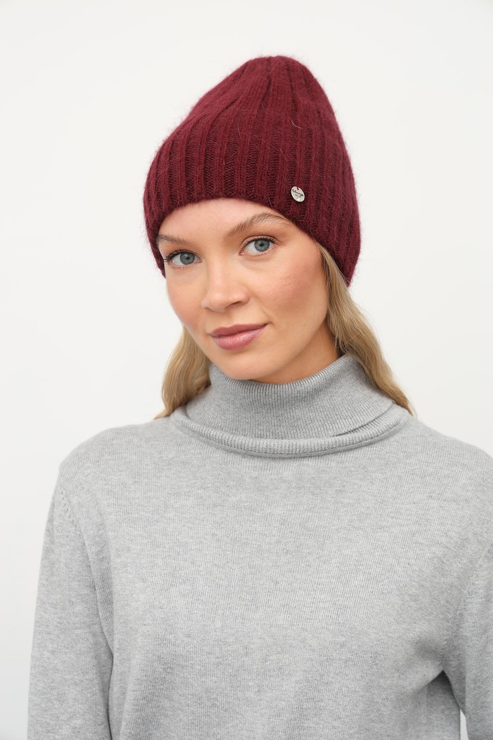 Шапка Julia Florenzi бордовая