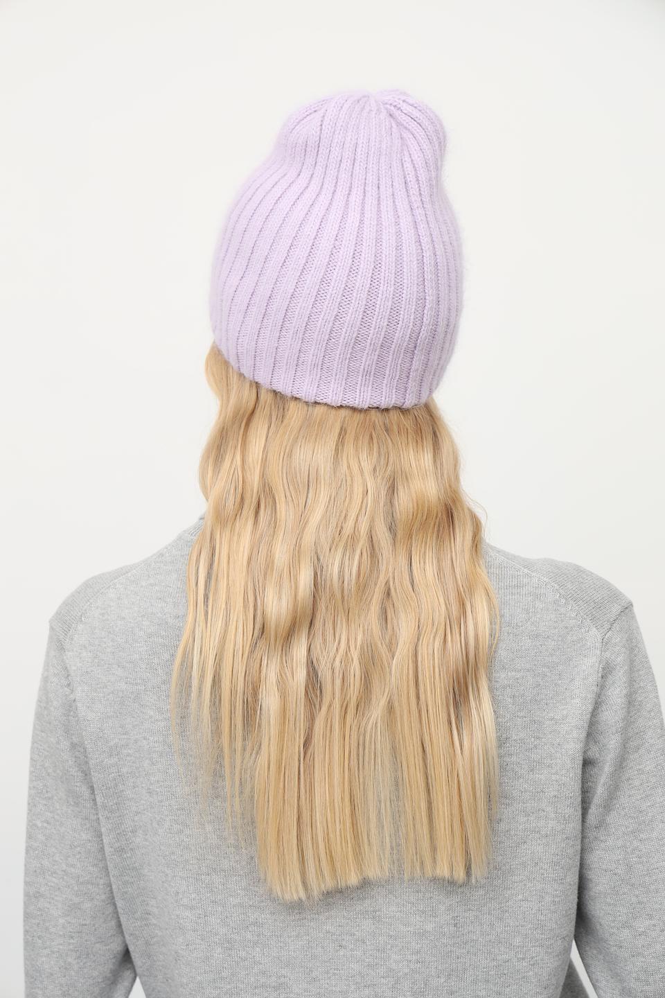 Шапка Julia Florenzi вязаная сиреневая