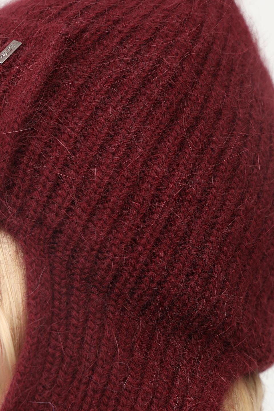 Шапка Julia Florenzi с ушами бордового цвета