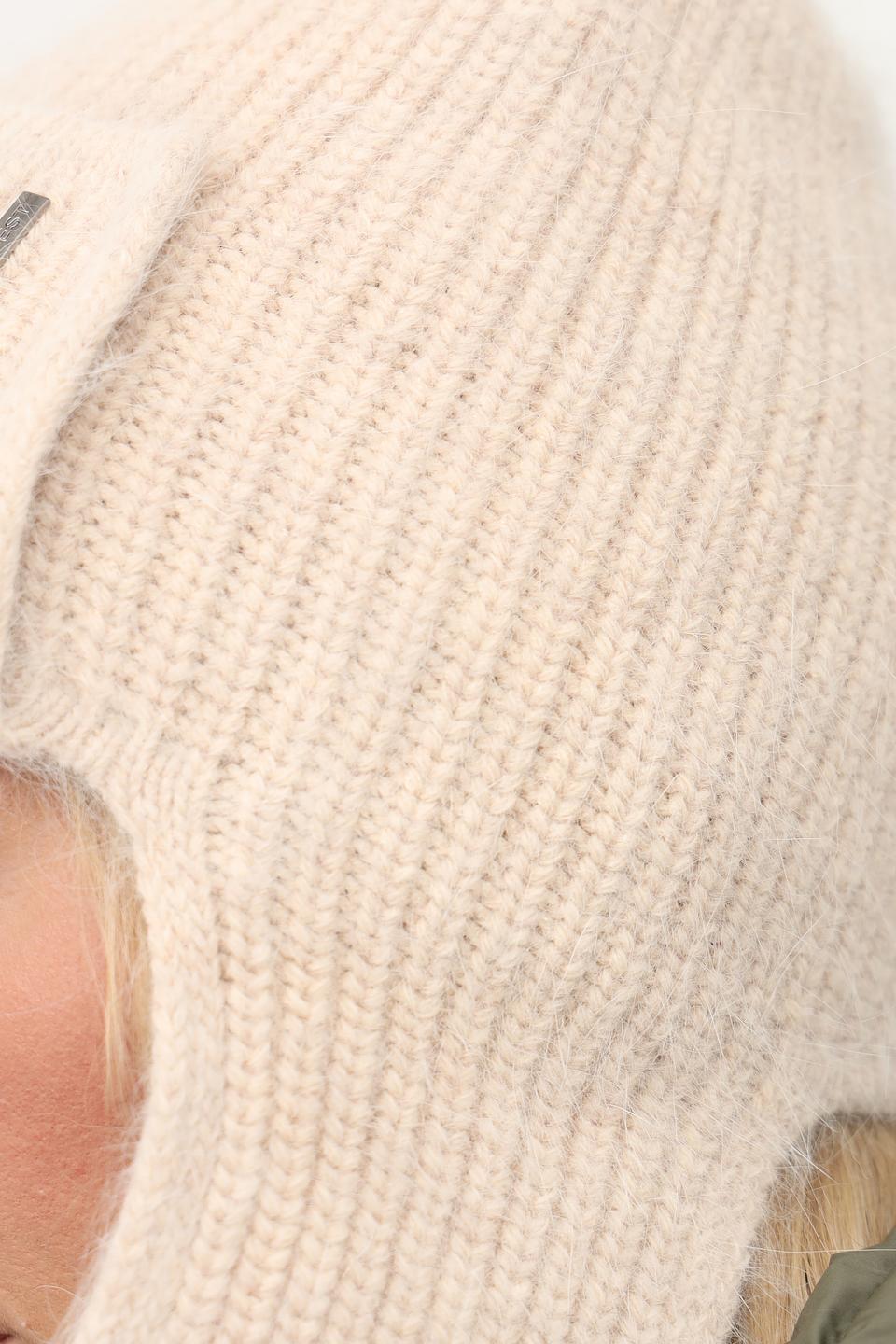 Шапка Julia Florenzi с ушами молочный