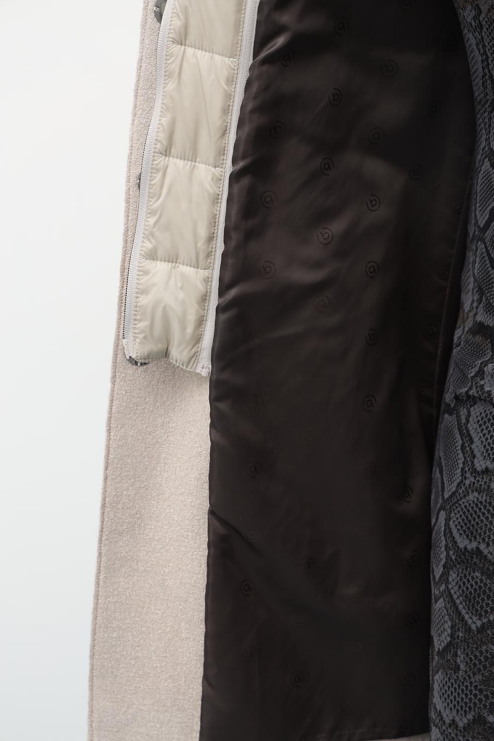 Пальто Bugatti с капюшоном бежевое