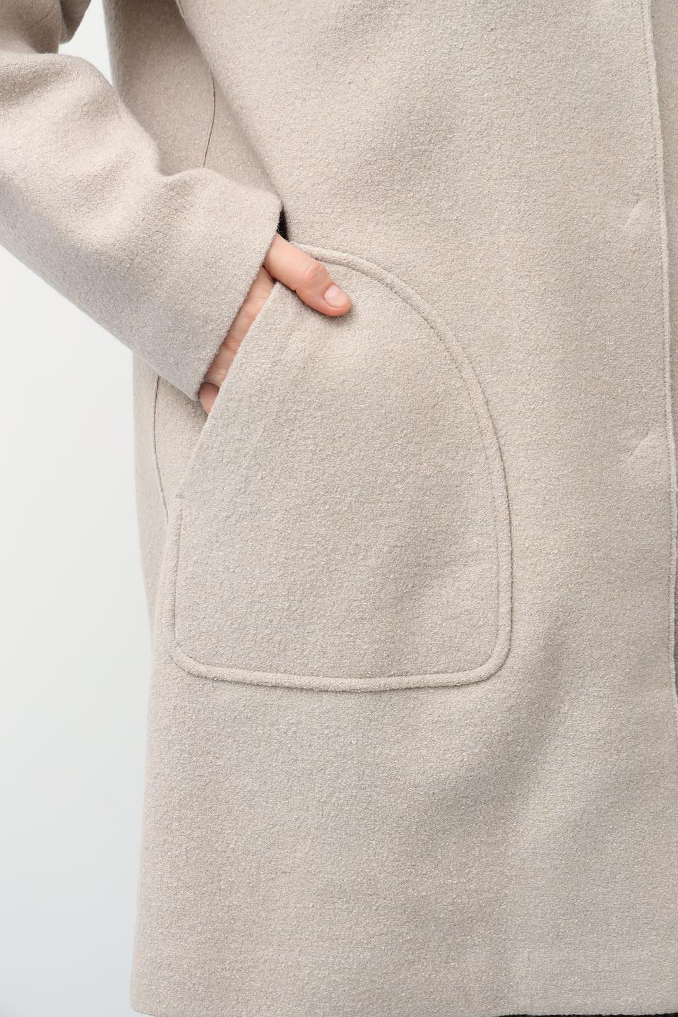 Пальто Bugatti с капюшоном бежевое