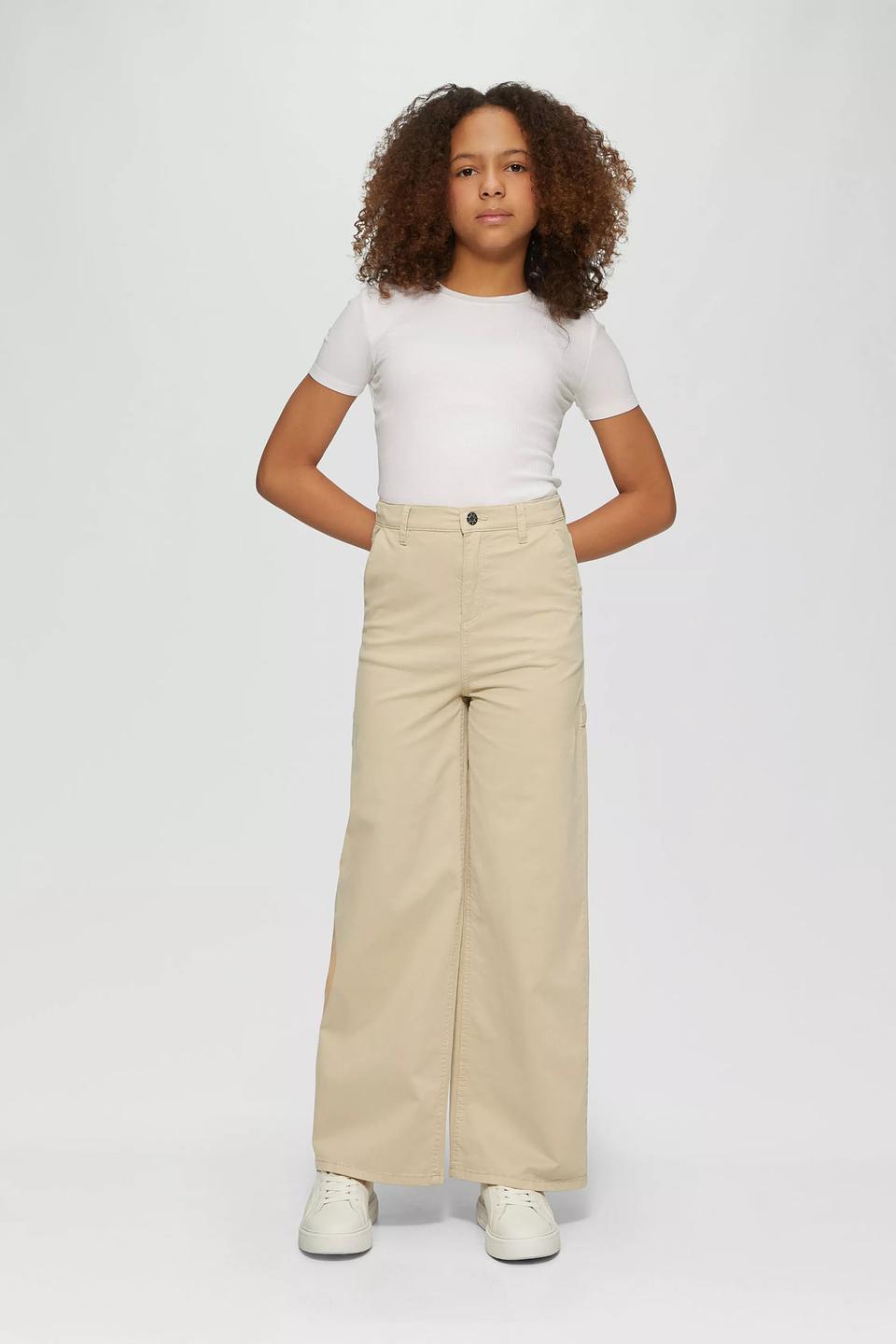 Брюки s.Oliver дев. широкие бежевые