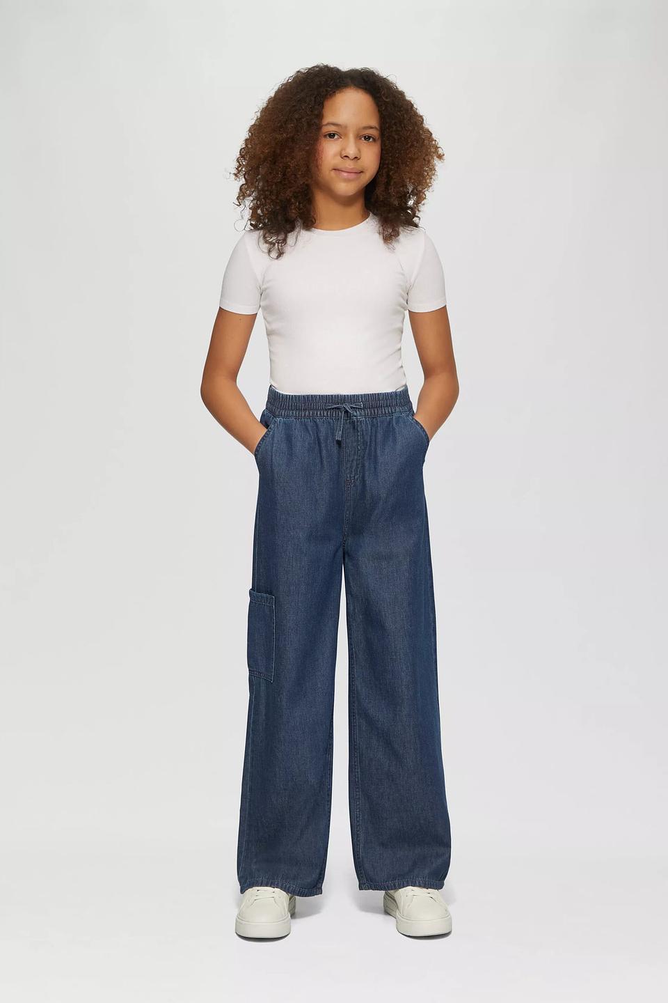 Джинсы s.Oliver дев. широкие синие