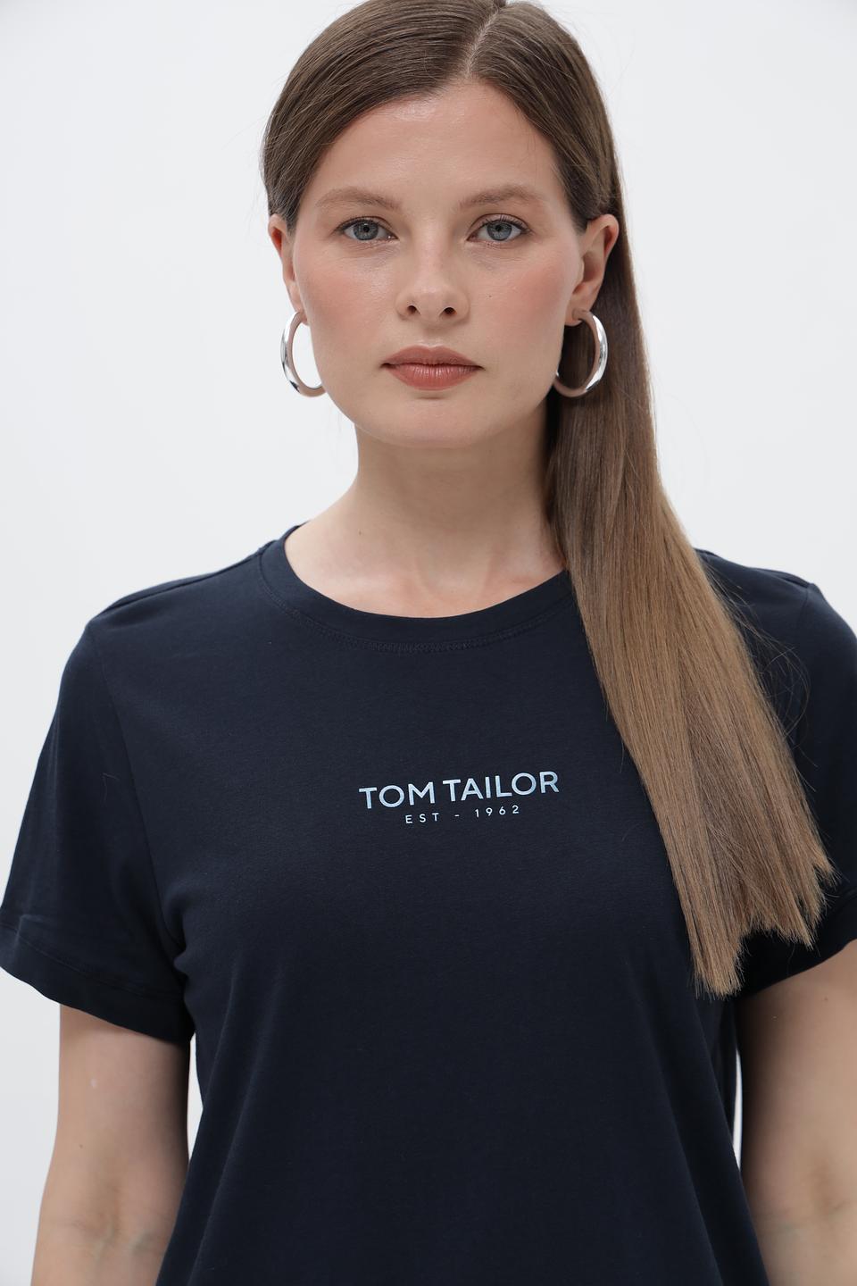 Футболка Tom Tailor базовый тёмно-синий