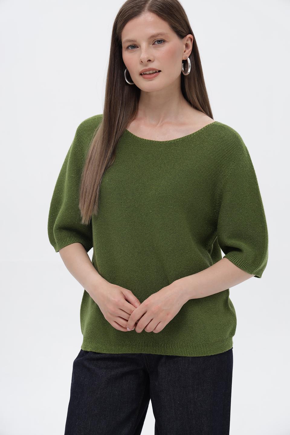 Пуловер Rabe collection оливковый