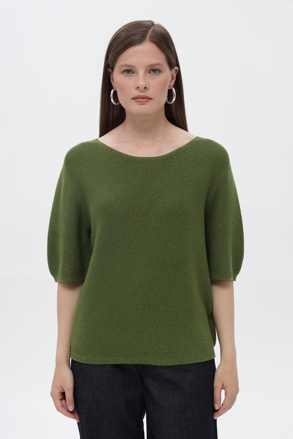 Пуловер Rabe collection оливковый