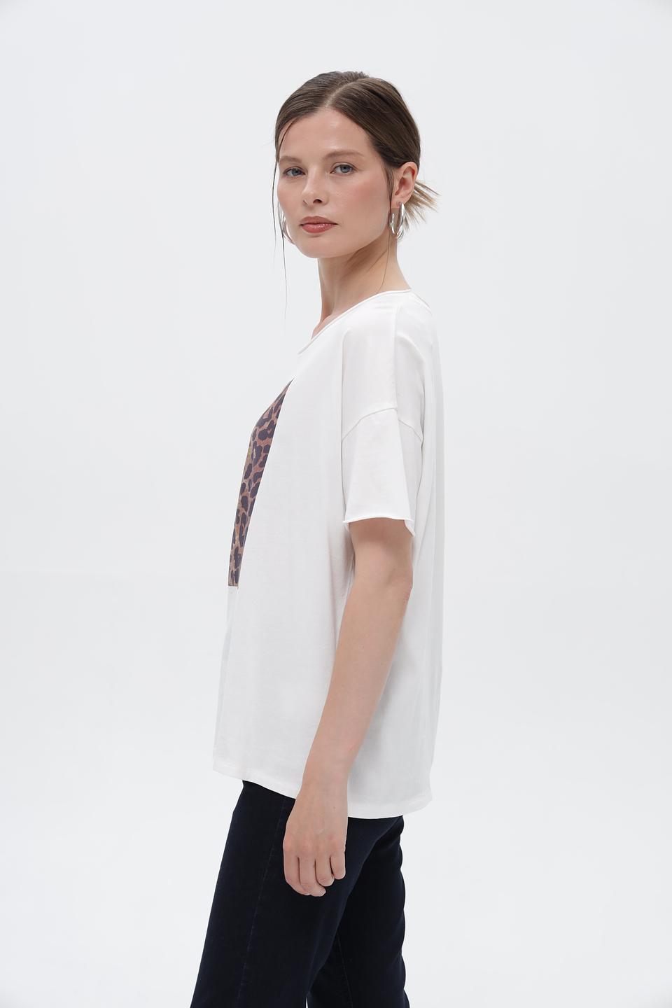 Футболка Oui с леопардовым принтом