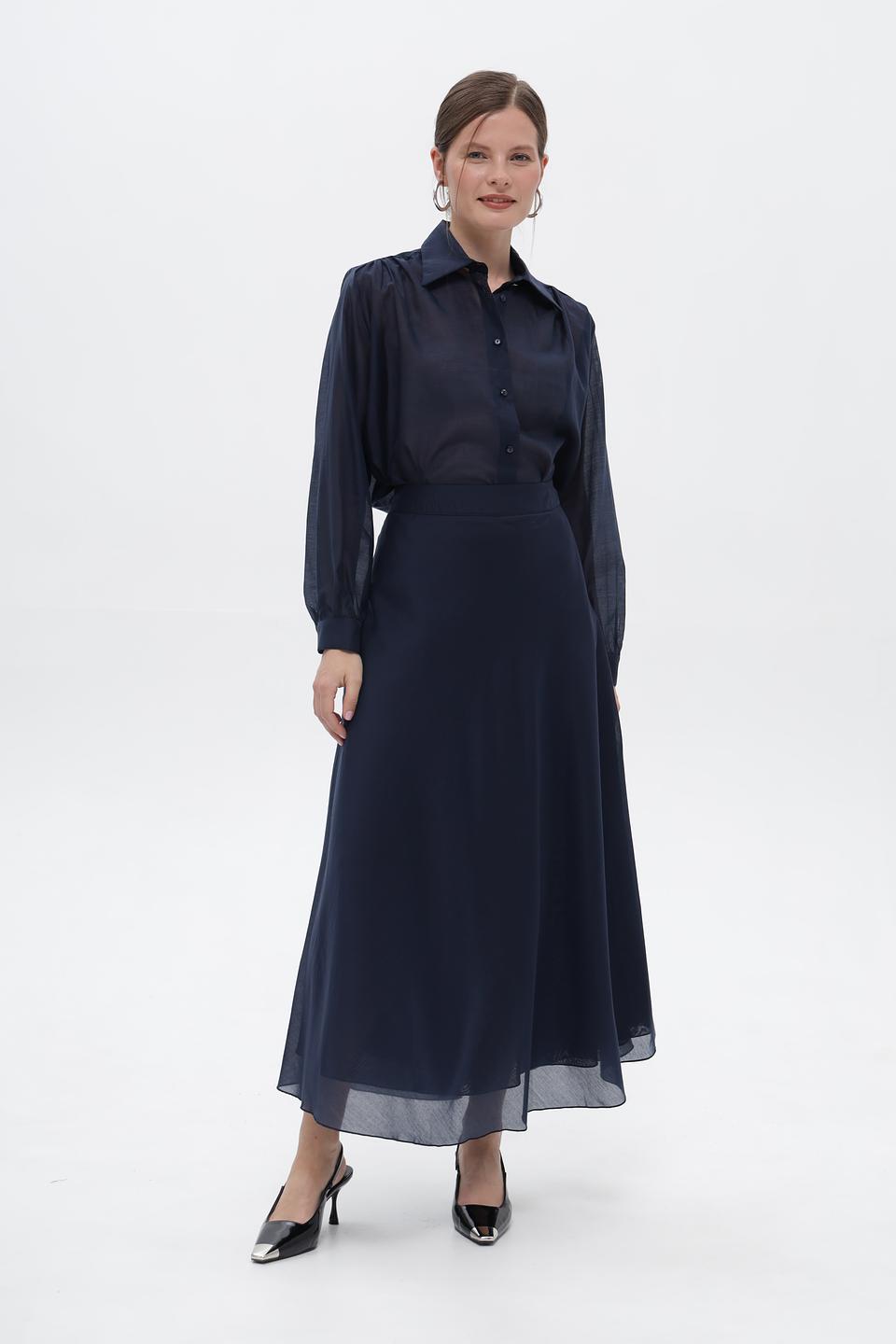 Юбка Croche женская темно-синяя