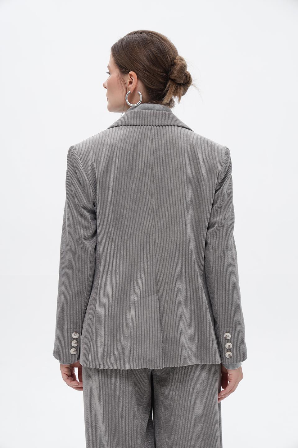 Жакет Croche в полоску серый