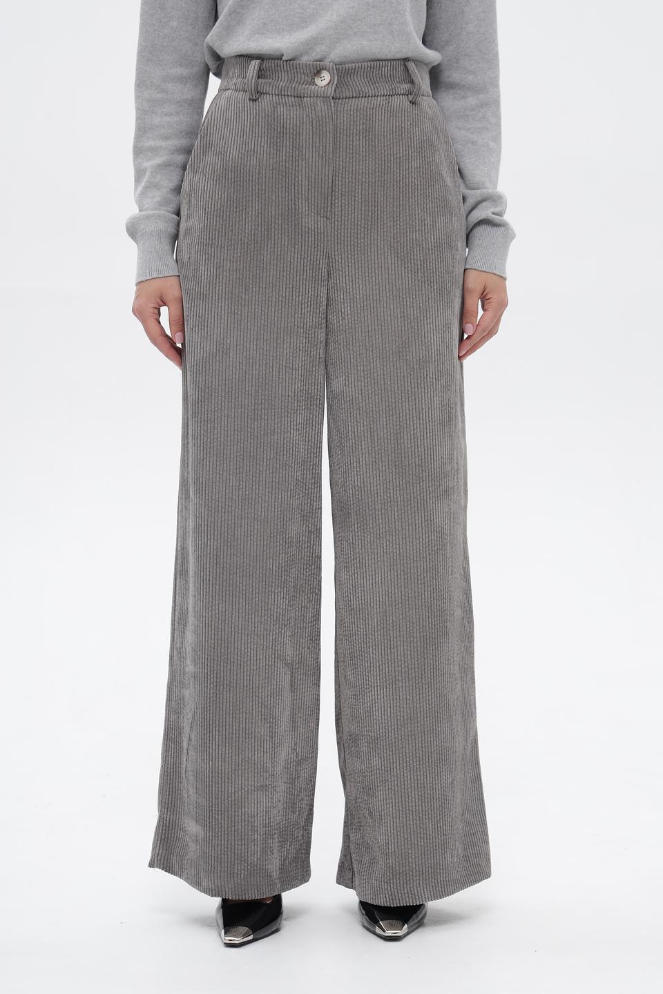 Брюки палаццо Croche серые в полоску