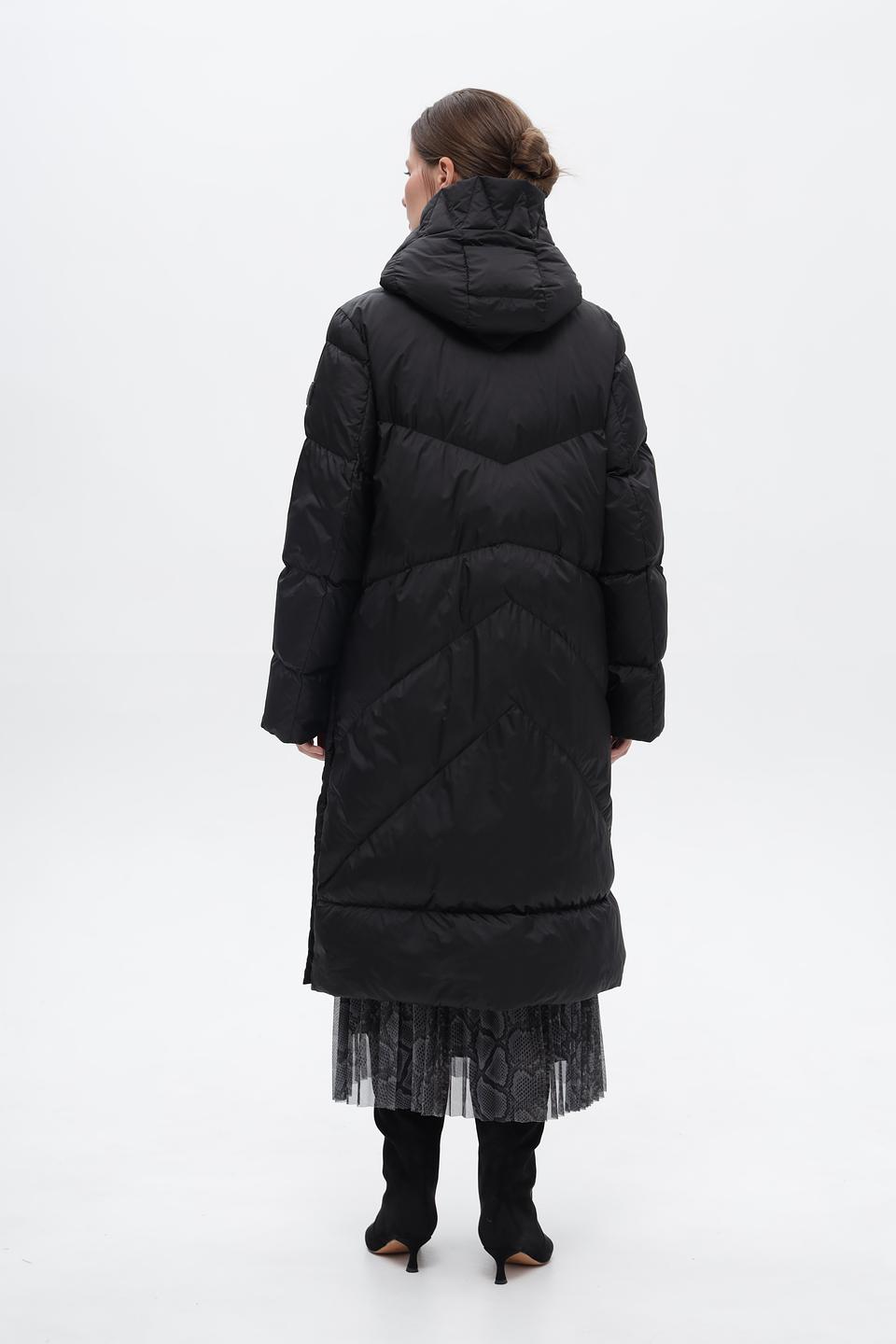 Пальто стеганое Luisa Cerano чёрное